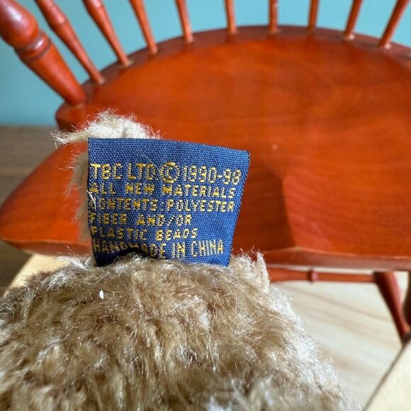 Vtg Boyds Bear Indy Christmas Bear wBelieve Stocking Tags Retired 90s Jointed 7" - Picture 8 of 10